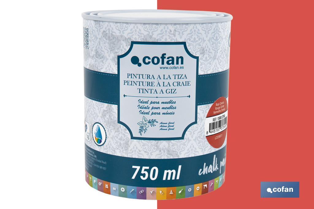 PINTURA A LA TIZA, CHALK PAINT, ROJO CEREZA 750 ML