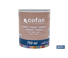 BARNIZ AL AGUA MATE, CHALK VARNISH, 750 ML
