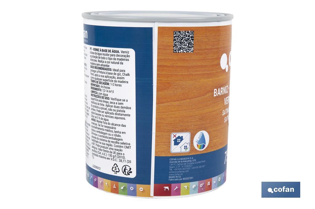 BARNIZ AL AGUA SATINADO, CHALK VARNISH, 750 ML