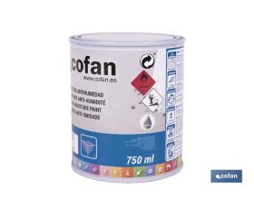 PINTURA ANTIHUMEDAD SINTÉTICA (750 ML)  BLANCO SATINADO