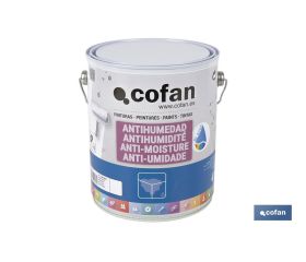 PINTURA ANTIHUMEDAD AL AGUA (4 L)  BLANCO MATE