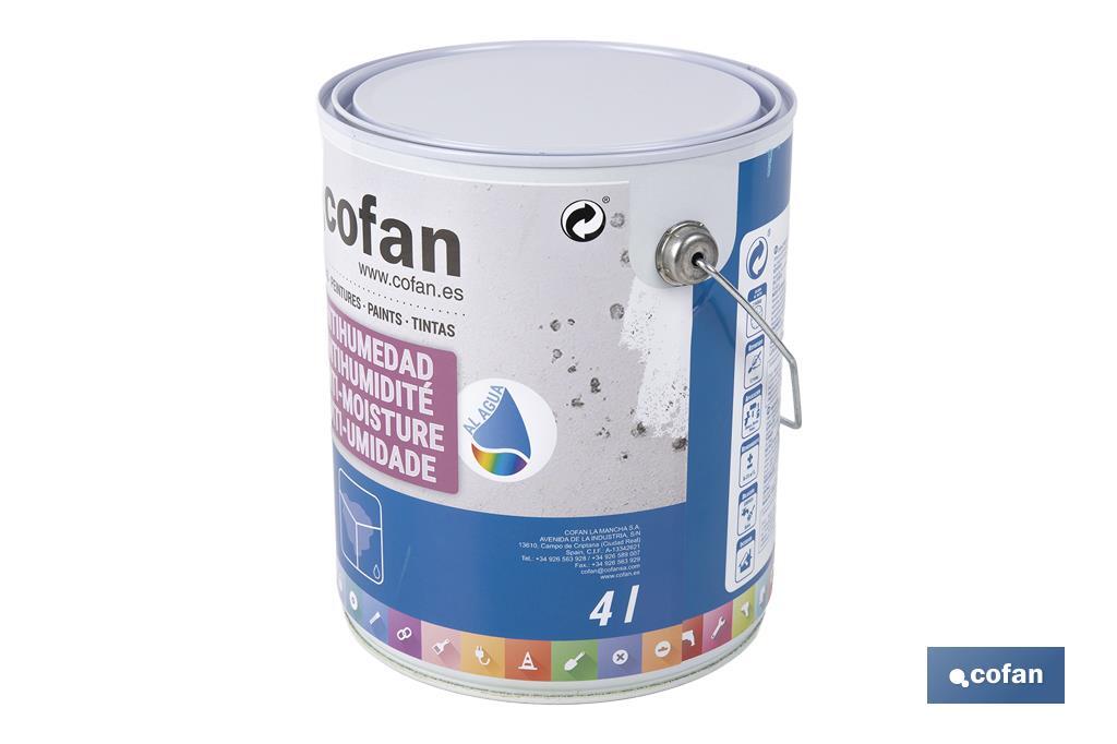 PINTURA ANTIHUMEDAD AL AGUA (4 L)  BLANCO MATE