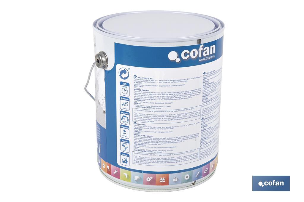 PINTURA ANTIHUMEDAD AL AGUA (4 L)  BLANCO MATE