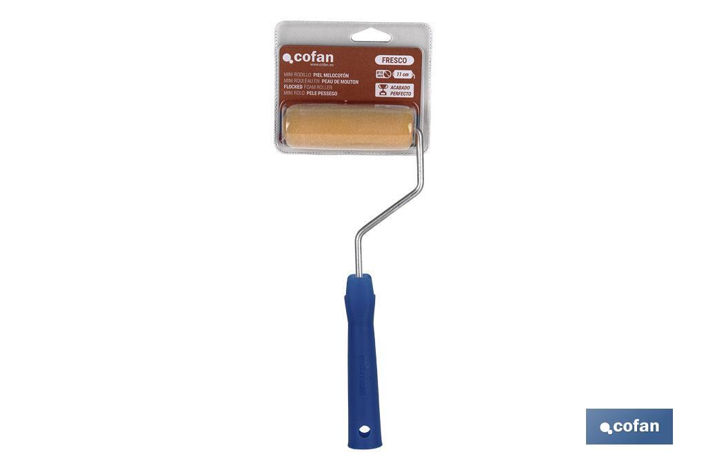 MINI RODILLO PIEL MELOCOTÓN 11CM Ø18MM