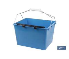 CUBETA 16 L. AZUL CON REJILLA 2 ASAS