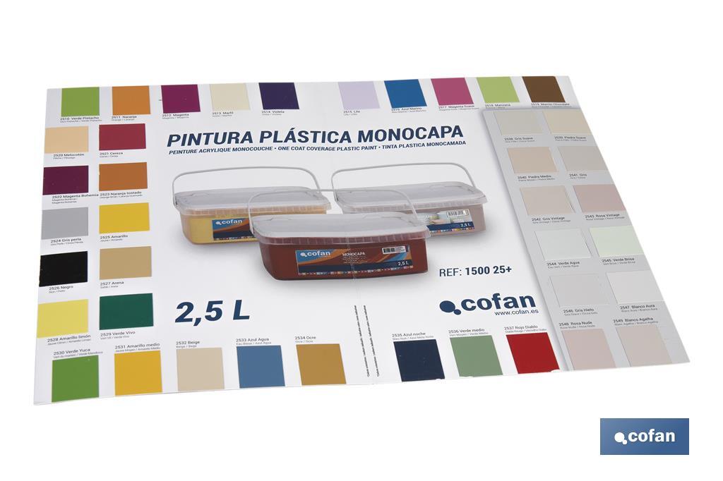 CARTA DE COLORES PINTURA PLASTICA MONOCAPA