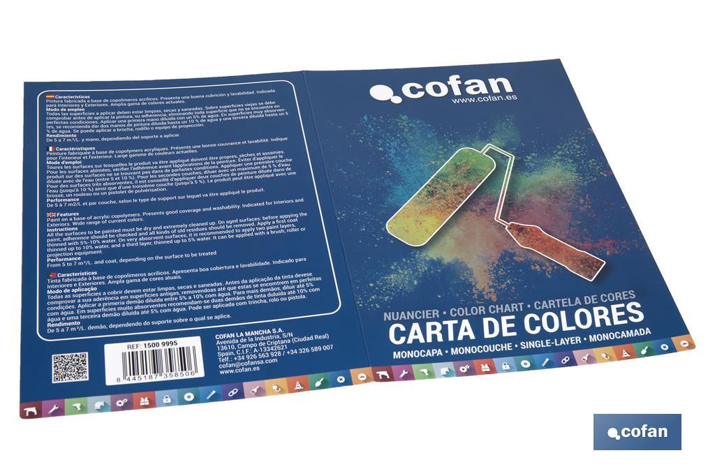 CARTA DE COLORES PINTURA PLASTICA MONOCAPA