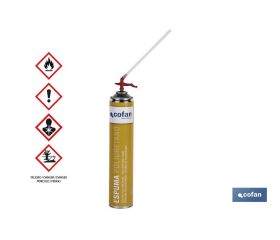 Espuma de Poliuretano | Aerosol 750 ml | Aplicación Manual por cánula expansible 45 L
