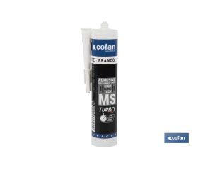 Adhesivo MS turbo extrafuerte en color blanco | Unión resistente y duradera | Envase: 290 ml