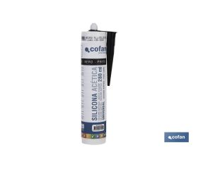 SILICONA ACETICA UNIVERSAL 280 ML NEGRO