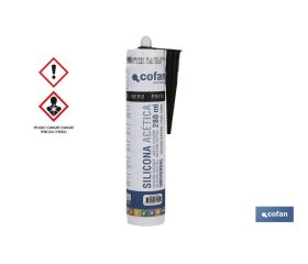 SILICONA ACETICA UNIVERSAL 280 ML NEGRO