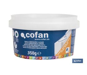 Masilla de renovación y alisado en Pasta | Para uso interior | Formatos de 350 g, 750 g y 5 kg
