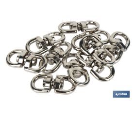 TORNIQUETE GIRATORIO NIQUELADO 22X22mm