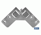COLGADOR ESCUADRA DOBLE ZINCADO 59X59 MM
