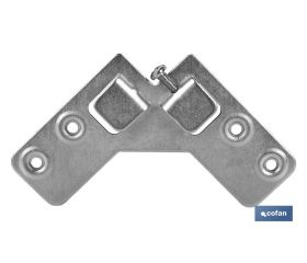 COLGADOR ESCUADRA DOBLE ZINCADO 59X59 MM