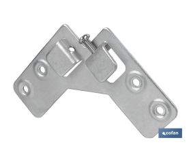 COLGADOR ESCUADRA DOBLE ZINCADO 59X59 MM