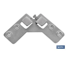 COLGADOR ESCUADRA DOBLE ZINCADO 59X59 MM