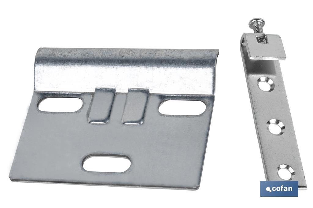 SET COLGADOR DE ARMARIO ZINCADO 60 MM