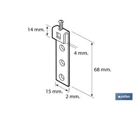 GANCHO COLGADOR ZINCADO CON TORNILLO REGULADOR