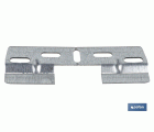 Placa Doble para Colgar y Fijar en Mobiliario | Medidas: 130 mm y Hueco: 42 mm