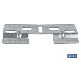 Placa Doble para Colgar y Fijar en Mobiliario | Medidas: 130 mm y Hueco: 42 mm
