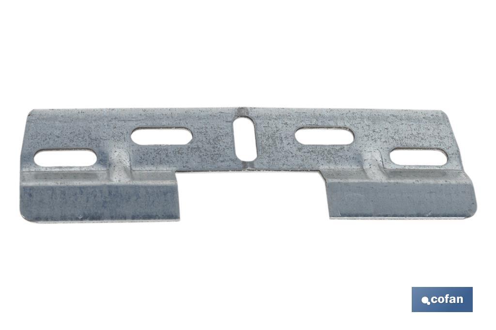 PLACA COLGADOR DOBLE 130 MM CON HUECO 42 MM