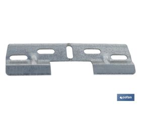 PLACA COLGADOR DOBLE 130 MM CON HUECO 42 MM