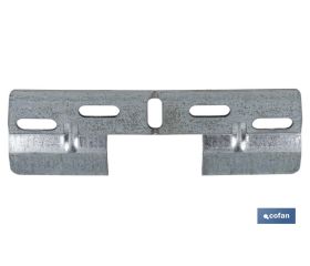 PLACA COLGADOR DOBLE 130 MM CON HUECO 42 MM