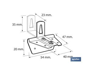 COLGADOR ALCAYATA ZINCADO CON REGULADOR