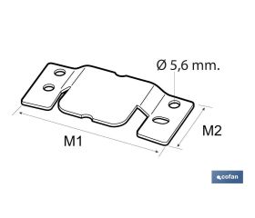 SET 2 UDS CHAPA ANCLAJE ZINCADA 100 X 47 MM VENTA UNITARIA