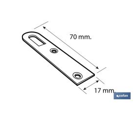 COLGADOR ZINCADO 17 X 70 MM VENTA UNITARIA