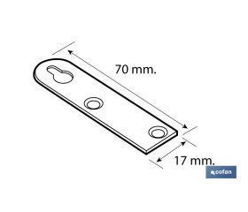 COLGADOR BOCALLAVE 17 X 70 MM VENTA UNITARIA