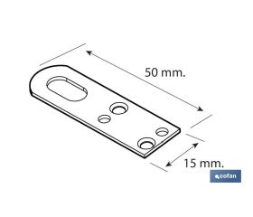 COLGADOR ZINCADO 15 X 50 MM VENTA UNITARIA