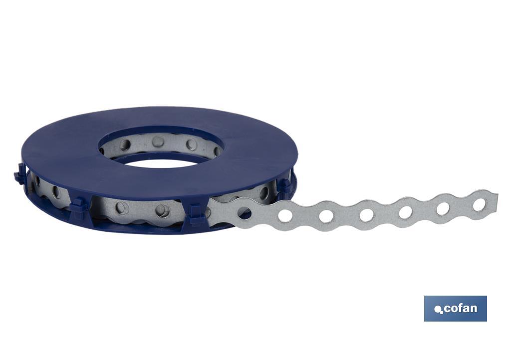 CINTA PERFORADA GALVANIZADA 17 X 0,8 X 10 M