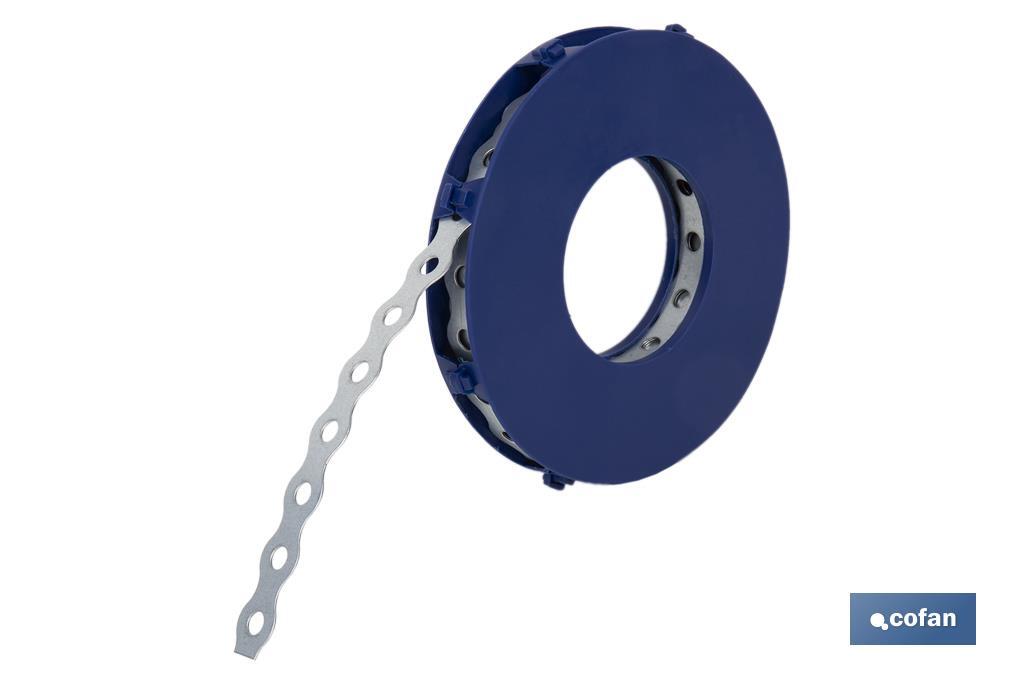 CINTA PERFORADA GALVANIZADA 17 X 0,8 X 10 M