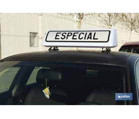 CARTEL AVISADOR ACOMP. VEH. - ESPECIAL V-21