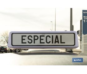 CARTEL AVISADOR ACOMP. VEH. - ESPECIAL V-21