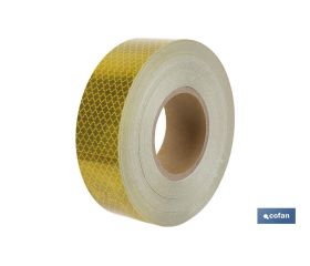 ROLLO RETROREFLECTANTE CONTINUO - 50M AMARILLO