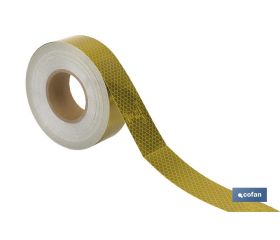 ROLLO RETROREFLECTANTE CONTINUO - 50M AMARILLO