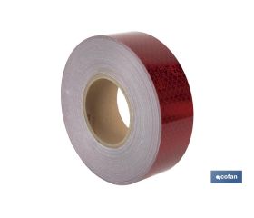 ROLLO RETROREFLECTANTE CONTINUO - 50M ROJO