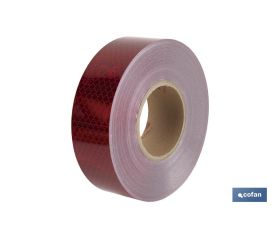ROLLO RETROREFLECTANTE CONTINUO - 50M ROJO