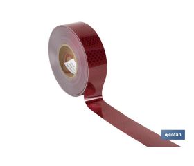 ROLLO RETROREFLECTANTE CONTINUO - 50M ROJO