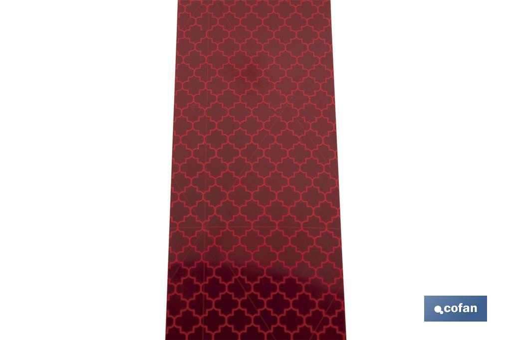 ROLLO RETROREFLECTANTE CONTINUO - 50M ROJO