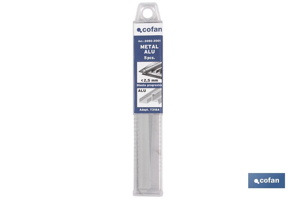 SIERRA CALAR (5PCS) T318A HSS 105X1,2 METAL/ALUM