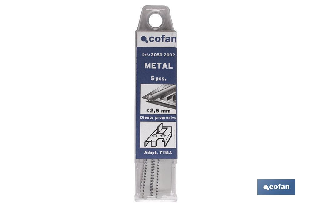 SIERRA CALAR (5PCS) T118A HSS 67X1,1 - 1,5 METAL