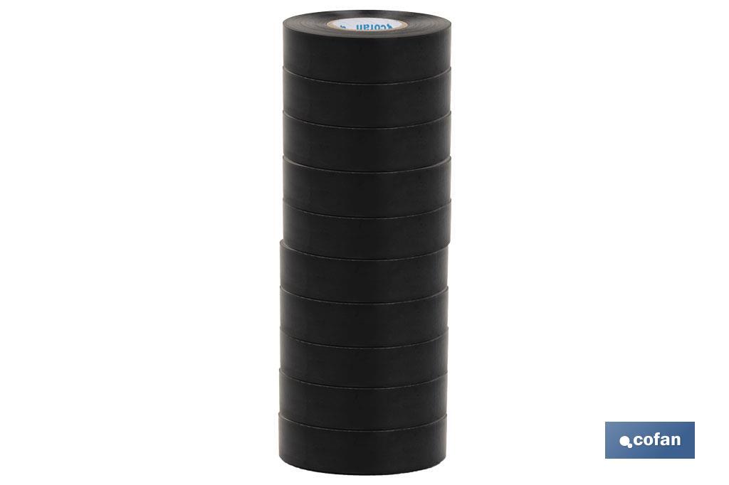 CINTA AISLANTE 180 Micras NEGRA 19mmX20 Metros