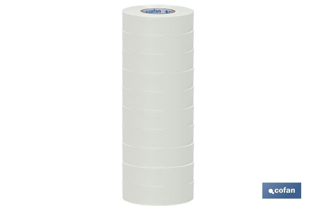 CINTA AISLANTE 180 Micras BLANCA 19mmX20 Metros