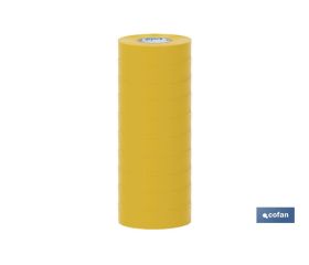 CINTA AISLANTE 180 Micras AMARILLA 19mmX20 Metros