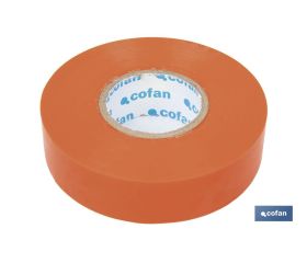 CINTA AISLANTE 180 Micras NARANJA 19mmX20 Metros