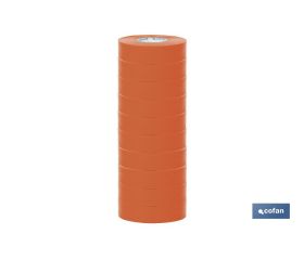CINTA AISLANTE 180 Micras NARANJA 19mmX20 Metros